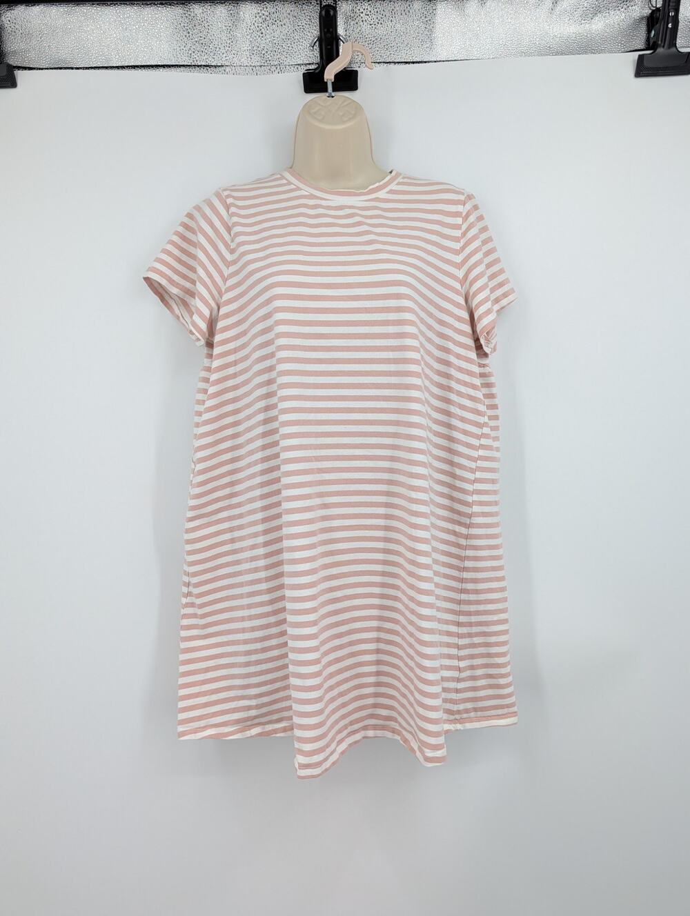 Tuckernuck Pomander Place Striped A-Line T-Shirt Dress (Style Y19602T) Size L
